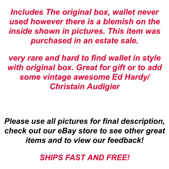 Don Ed Hardy Wallet NWT - Picture 11 of 11